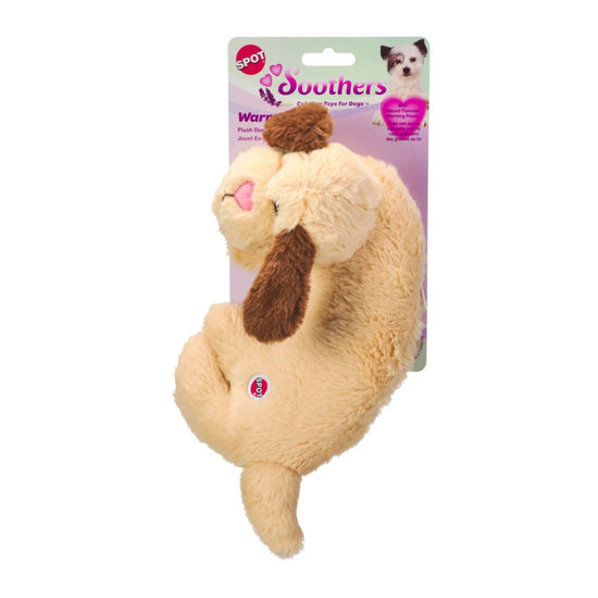 Warm Dog toy with packaging on a white background