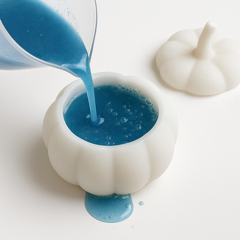 Halloween Pumpkin Resin Mold – Silicone Mold for DIY Resin, Candle, and Soap Crafting (Lid + Body)