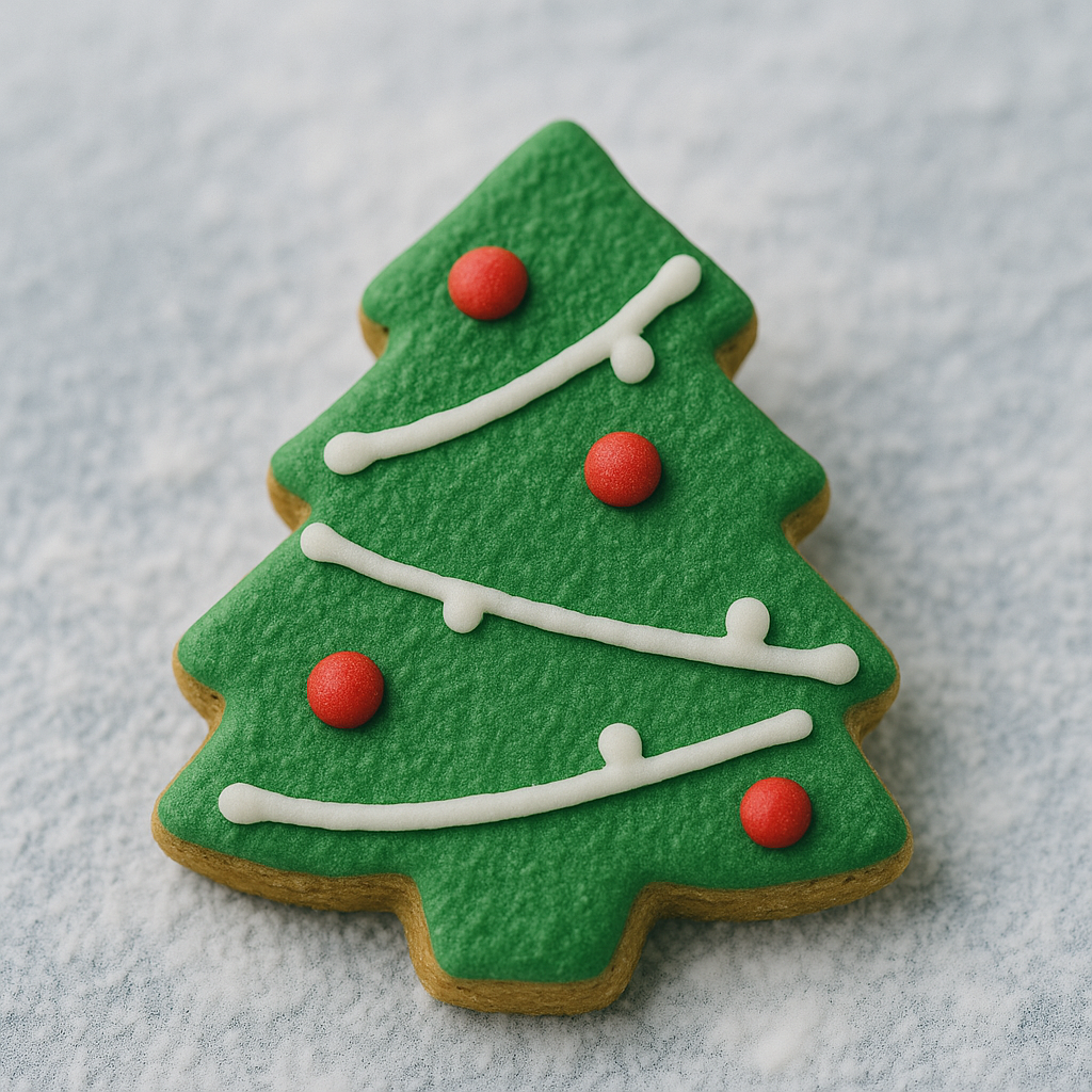 Christmas Tree Dog Cookie