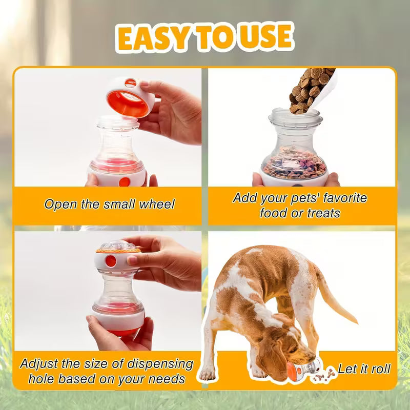 Interactive Dog Puzzle Toy – Adjustable Treat Dispenser for Mental Stimulation & Slow Feeding