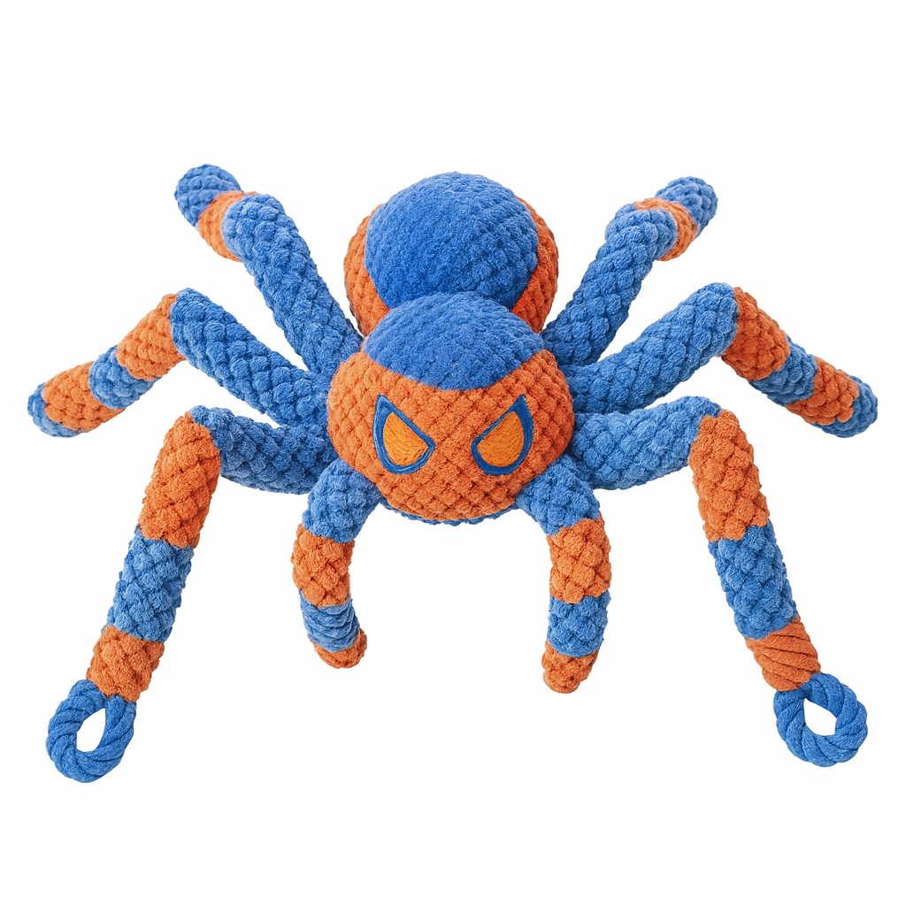 Large Dog Toy – Blue Spider