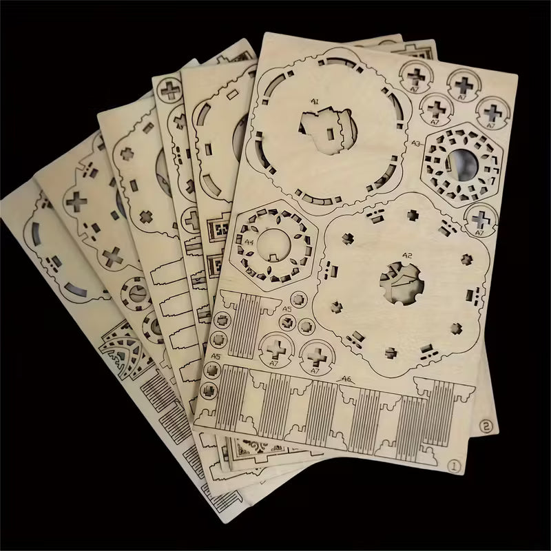 3D Wooden Puzzle Kit – Classic Lantern Model for DIY Assembly & Display