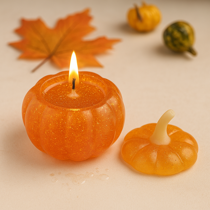 Halloween Pumpkin Resin Mold – Silicone Mold for DIY Resin, Candle, and Soap Crafting (Lid + Body)